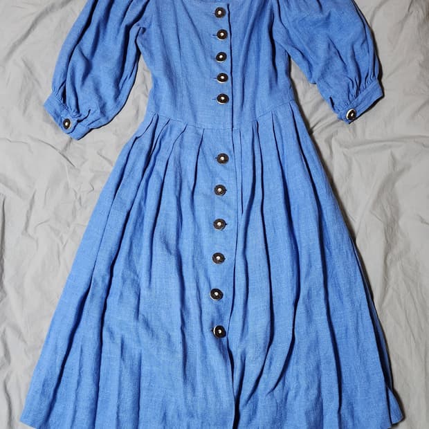 유럽 빈티지 린넨 원피스 