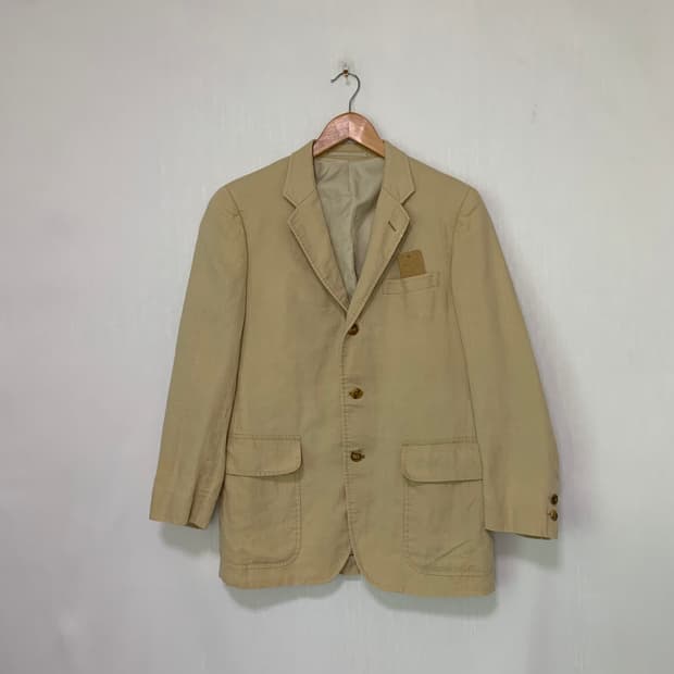 제이프레스 빈티지 린넨 캐주얼 블레이저 자켓 베이지
