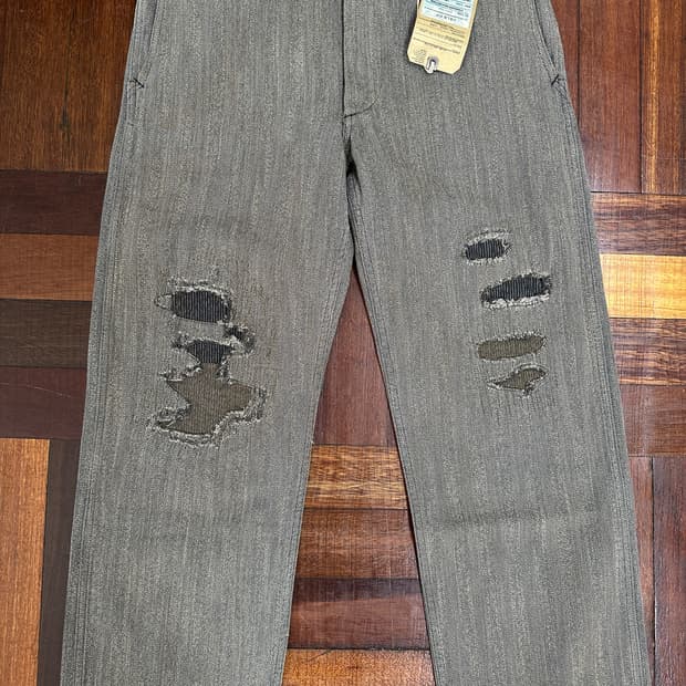 rrl 디스트레스 헤링본 필드팬츠 32x30