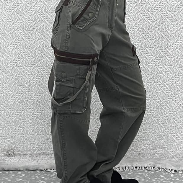 유니온베이 빈티지 스트릿 펑크 트러커 카고팬츠 72 C10324
