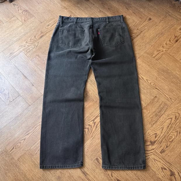 [40]리바이스 505 블랭크탭 빈티지 워싱 흑청 데님 팬츠