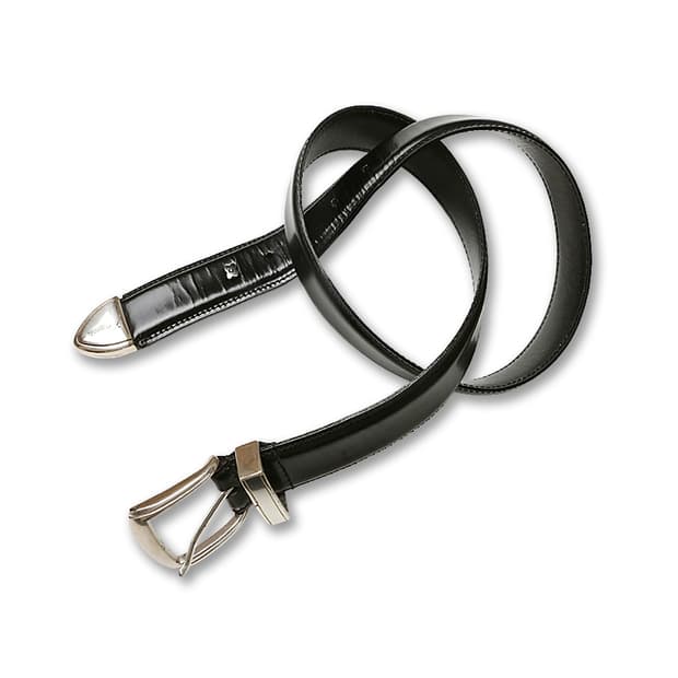 라르디니 [Lardini] 이탈리아 블랙 레더 클래식 웨스턴 벨트