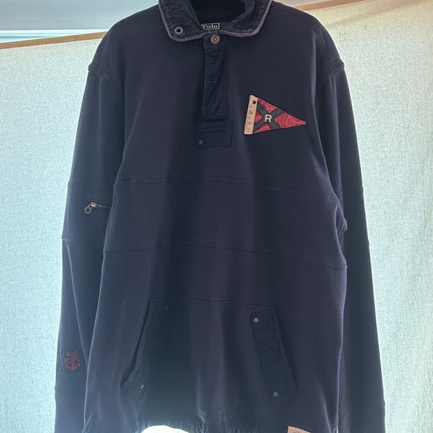 90s 폴로 랄프로렌 네이비 색상의 긴팔 티셔츠