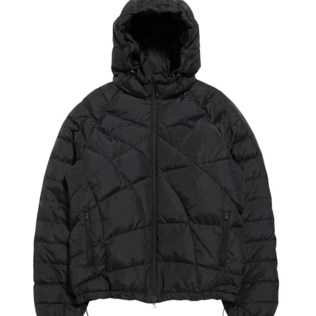 24fw 해칭룸 웹 구스 다운 퍼퍼 블랙