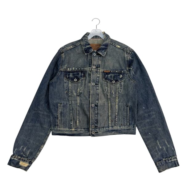 Ezra Ficth 디스트로이드 워시드 데님 자켓
