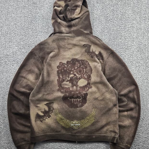 할리데이비슨 다잉워시드 커스텀 스웻 후드집업 ( L ) / 11454