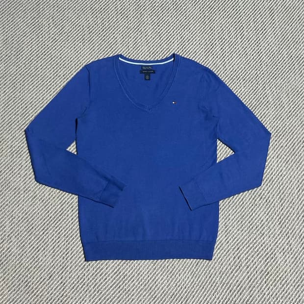[M] Tommy 타미힐피거 우먼즈 코튼 브이넥 니트