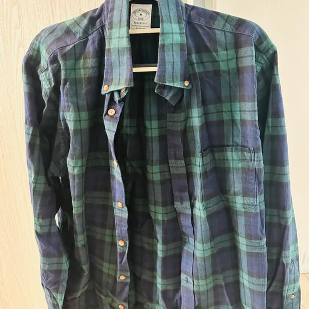 브룩스 브라더스 블랙워치 셔츠 M REGENT FIT