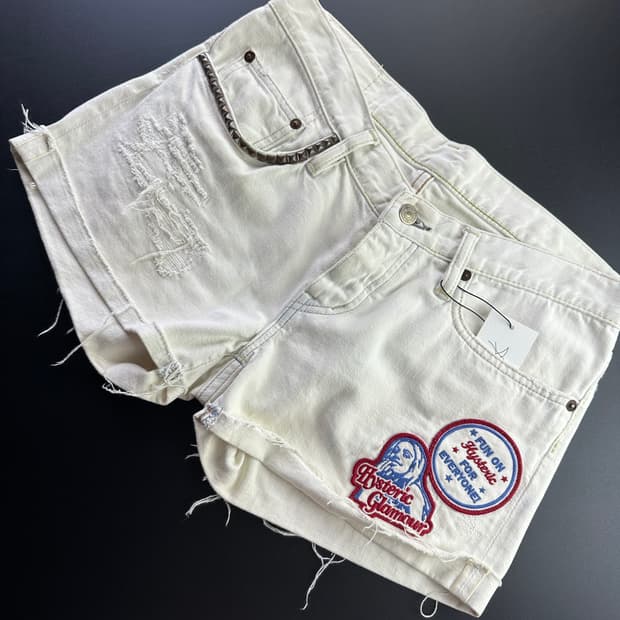 Hysteric glamour denim stud shorts
