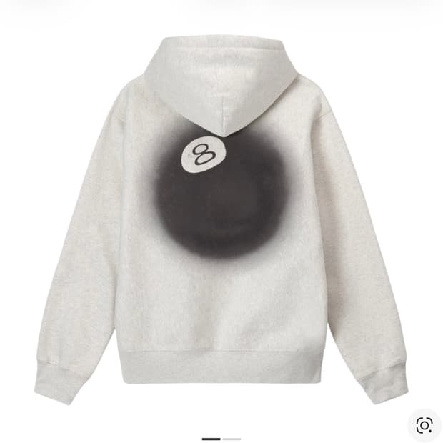 (S) 스투시 8볼 페이드 후드 애쉬 헤더
