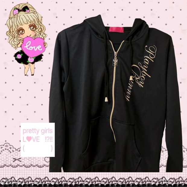 플레이보이 버니 후드집업 y2k 펑크 히메갸루 오네갸루