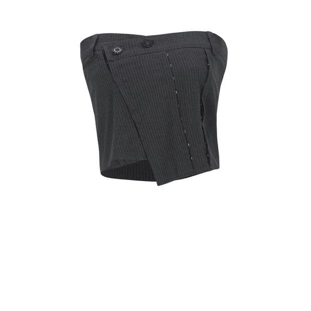 보헤미안서울HOOKED FLAP BUSTIER, STRIPE CHARCO