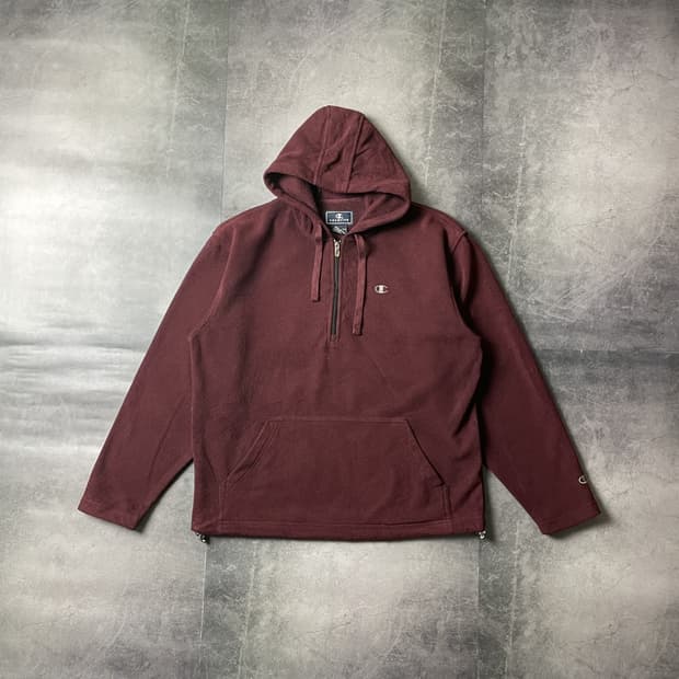 CHAMPION 챔피온 빈티지 와인 플리스 후리스 후드티 A00475