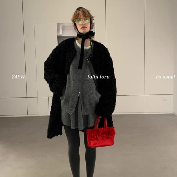 FFU 퍼 코트 무스탕