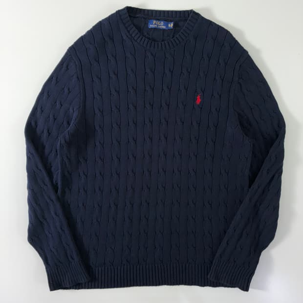 Polo 폴로 랄프로렌 신형 네이비 케이블 니트