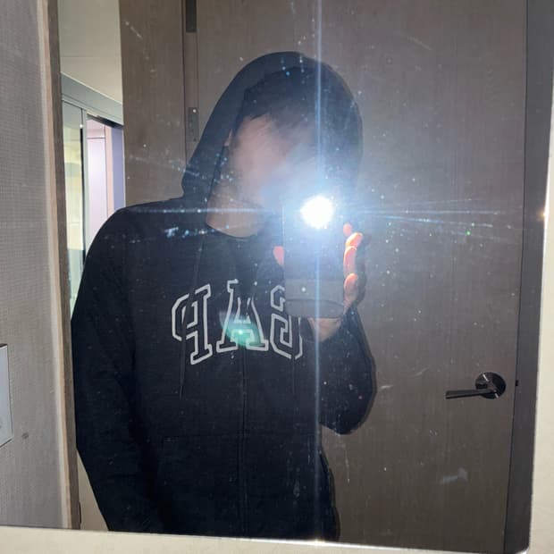 빈티지 갭 차콜 후드티