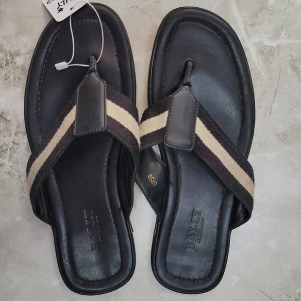 BALLY 발리 블랙 쪼리 슬리퍼 샌들