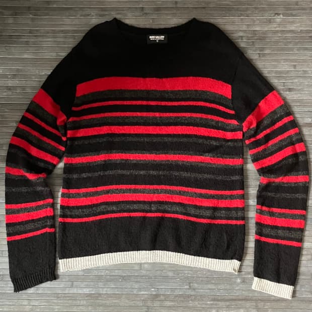 22aw Red stirpe roose fit knit