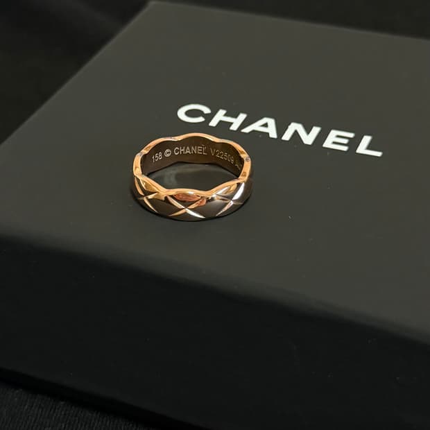 샤넬 정품 업사이클링 코코크러쉬 스몰 실버반지