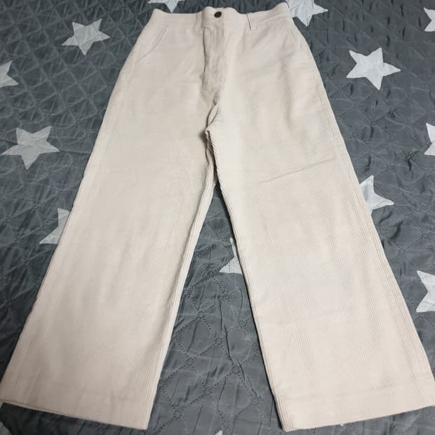 스튜디오톰보이 세미와이드 반밴딩 코듀로이 팬츠 아이보리 (28)