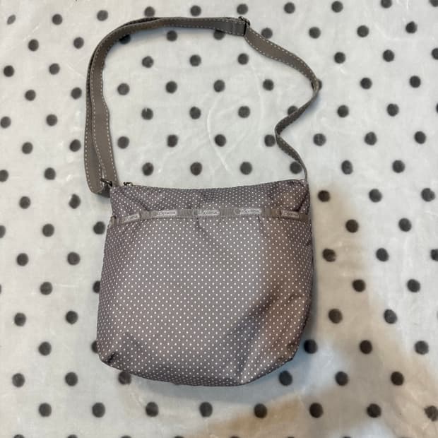 레스포삭 그레이 도트가방