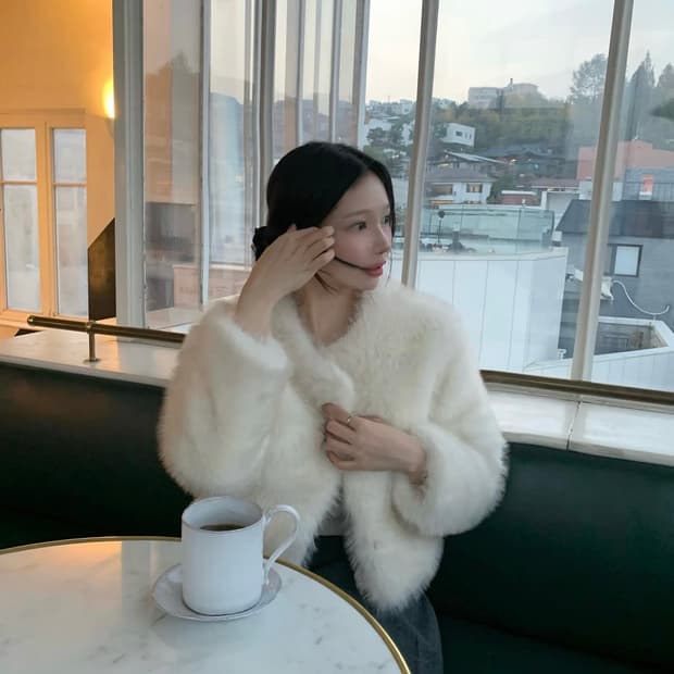 샵레예 블랑 퍼자켓