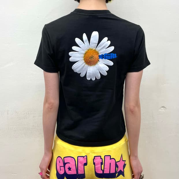 X Girl Daisy Black T-Shirt