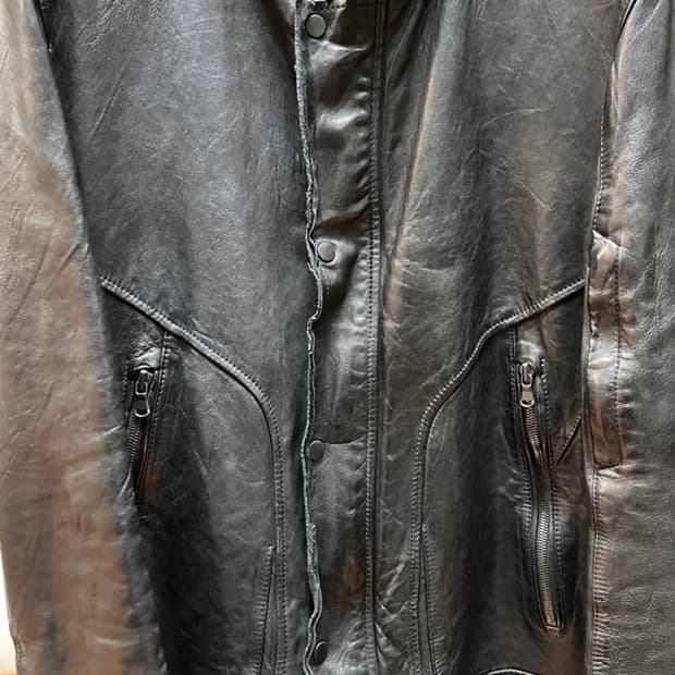 솔리드 옴므 우영미 램스킨 레더 자켓 105