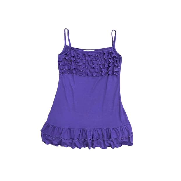 Plum Lace Detail Sleeveless Top