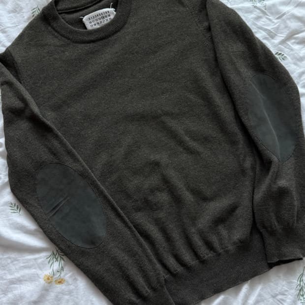 마르지엘라 엘보패치 라나울 니트