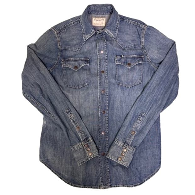 폴로 랄프로렌 빈티지 웨스턴 데님 셔츠 S