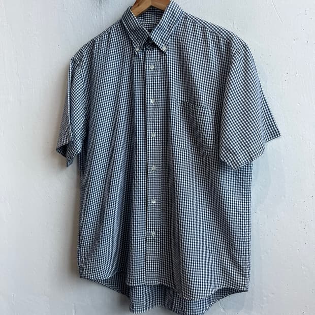 CANY 깅엄 체크 반팔 셔츠 Made in JAPAN