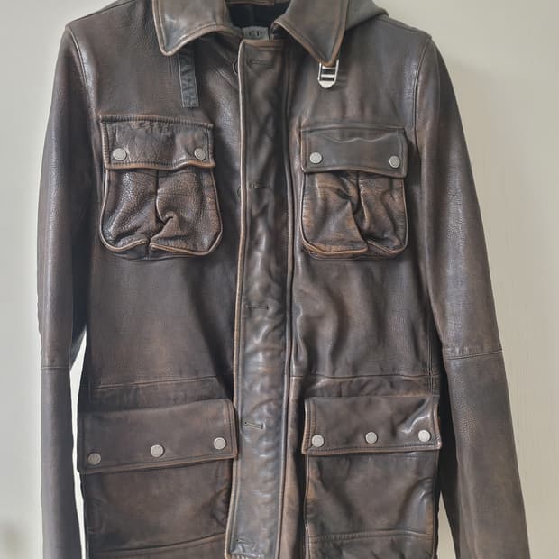 CP COMPANY 틴토테라 가죽자켓