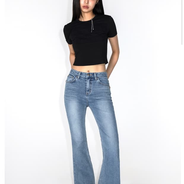 Yeel BASIC BOOTS CUT PANTS DENIM