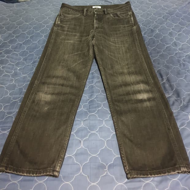 유니클로U 우먼스 레귤러핏 데님팬츠 흑청 (30)