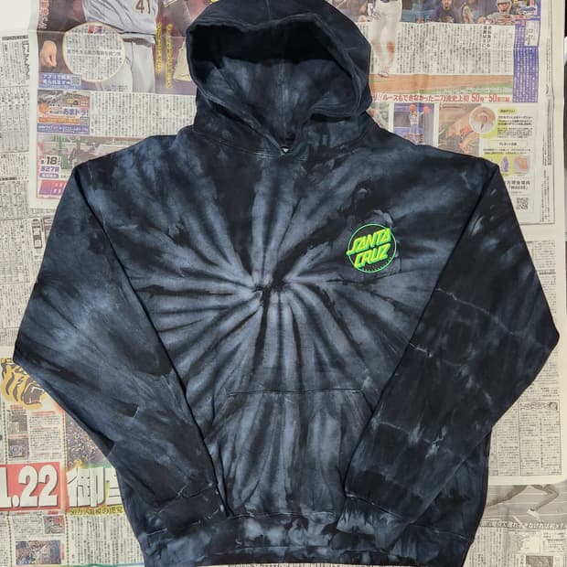 Santa Cruz 타이다이 후드티 XL