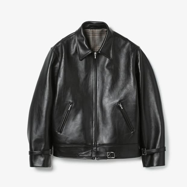 3) 아프레쎄 Leather French Riders Jacket