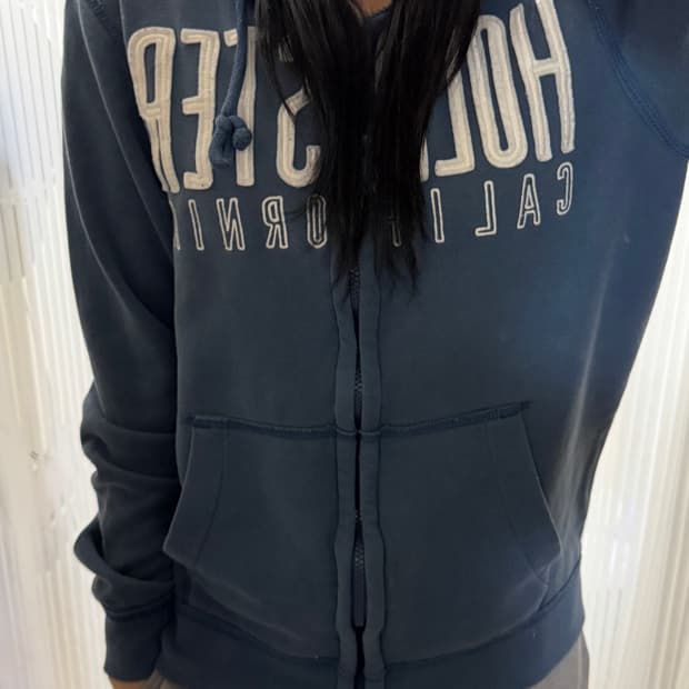 홀리스터 블루 후드집업 m