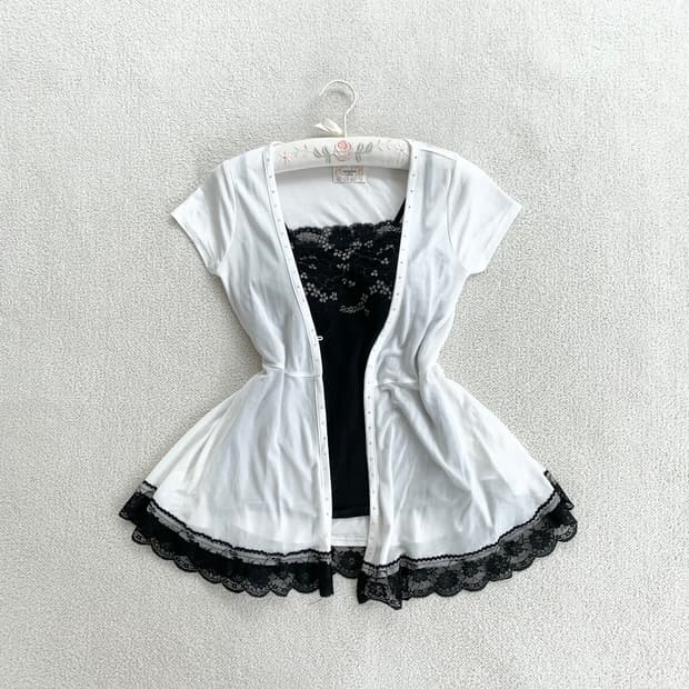 블랙페어리 ♥ 레이스 가디건 세트