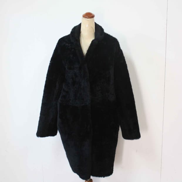 W-3255/띠어리 매장판 여성용 양털 염소가죽 양면 코트