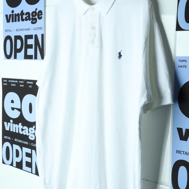 (XL-3XL) 폴로 랄프로렌 반팔 카라 티셔츠 USA 흰색-H30746