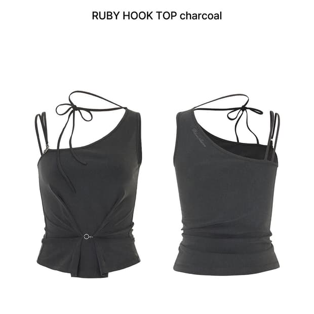 RUBY HOOK TOP charcoal M사이즈