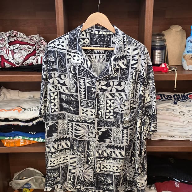 🏝 George Polynesian Hawaiian Shirt 3XL