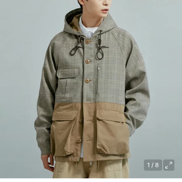 프리즘웍스 유틸리티 마운틴 파카 글렌체크 XL