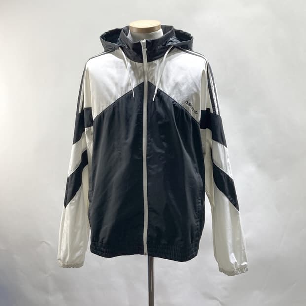 아디다스 남성 팔머스톤 윈드브레이커 흰검 L 