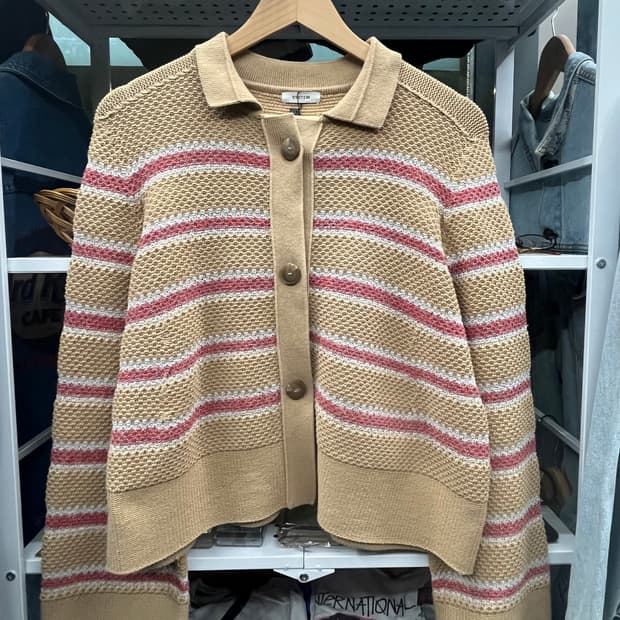 SYSTEM 스트라이프 니트 가디건