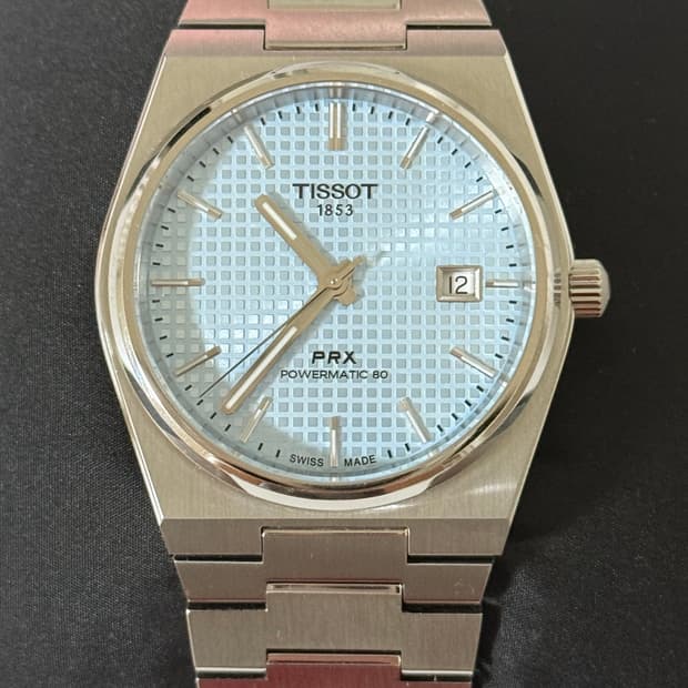 티쏘 prx 40mm 아이스블루 오토매틱