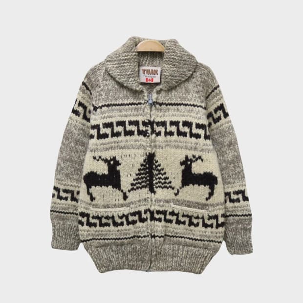 TUAK COWICHAN 노르딕 울 니트 집업 61903