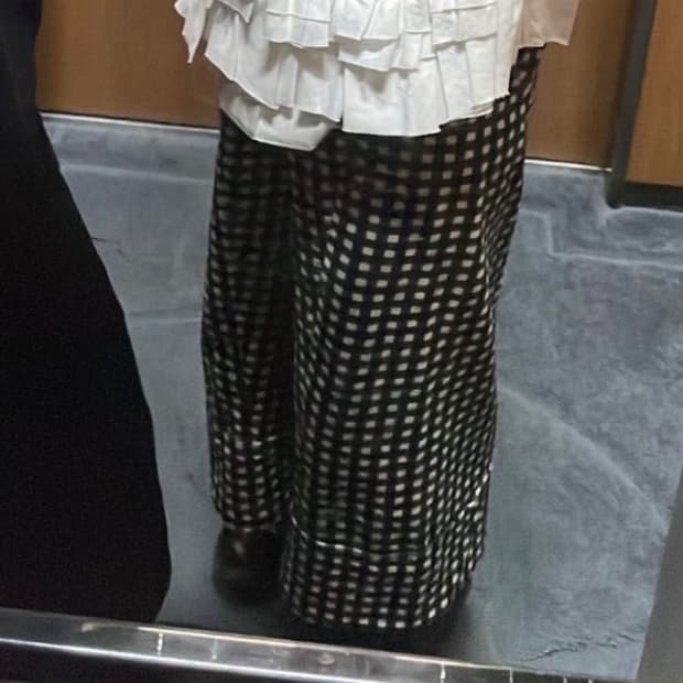 트리콧 꼼데가르송 , 체크 벨벳 팬츠 판매해요 ! 😖