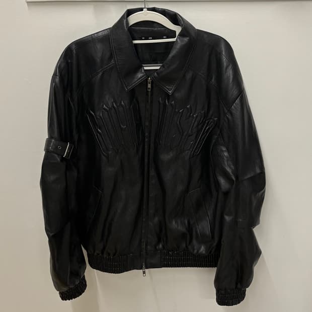 보헤미안서울 엠보 로고 레더 점퍼 EMBO LOGO LEATHER JUM